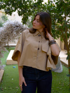 Cropped Cape Beige
